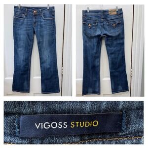 Vigoss Studio The New York Bootcut Denim Jeans Womens 11 12 x 31 Blue P20565NBZ2